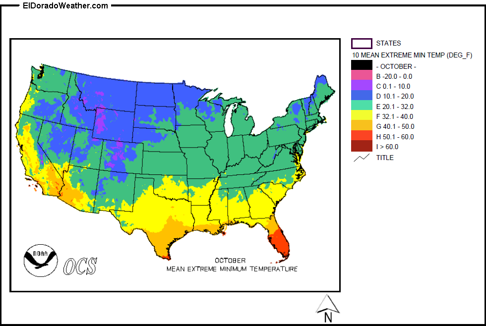 United States Yearly Annual And Monthly Mean Extreme Minimum Temperatures 7702